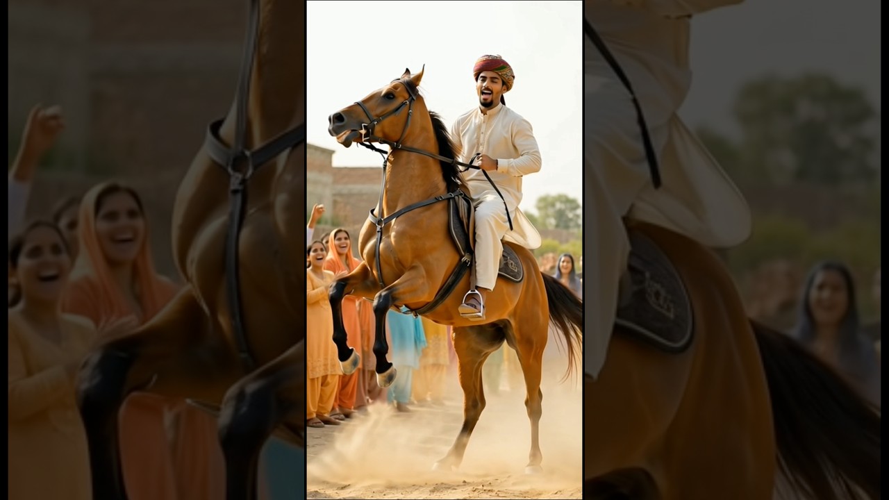 Village Love at Full Speed🐎❤️ | Cinematic Horse RidePakistani Village Couple Horse Riding | 4K