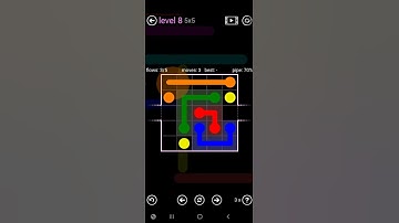 How To Solve Flow Free 1 Warps Sampler Level 8 5x5 Board Easy Walk Through Solution Walkthrough