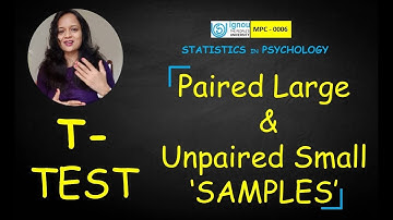 [Psychology] T- Test Paired large and Unpaired Small Sample | IGNOU MAPC-MPC 006 | Solved by Hand