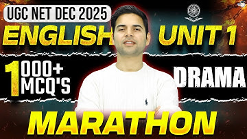 UGC NET Dec 2025 | UGC NET English Unit 1 Drama | By Abhay Sir