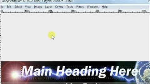 Dukewheatly EZ4UGuru GIMP HTML Header-Part 1