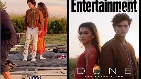 Behind the scenes of Timothée Chalamet and Zendaya for Entertainment Weekly #dunemovie