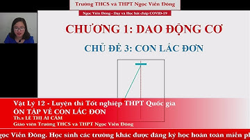 Vật Lý 12 - Ôn tập về con lắc đơn - Luyện thi Tốt nghiệp THPT Quốc gia | THCS và THPT Ngọc Viễn Đông