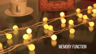 Globe Ball Fairy String Lights, 33ft 100 LEDs, Warm White 8 Modes