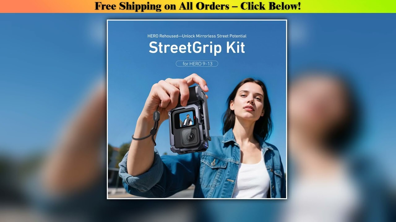 TELESIN StreetGrip Hand Grip Aid Remote Control Kit Rabbit Cage Set For Gopro 13 12 11 10 9