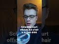 Scheming court officials but a hair is in their drink #shortsfeed #shorts #shortsvideo #funny #yt
