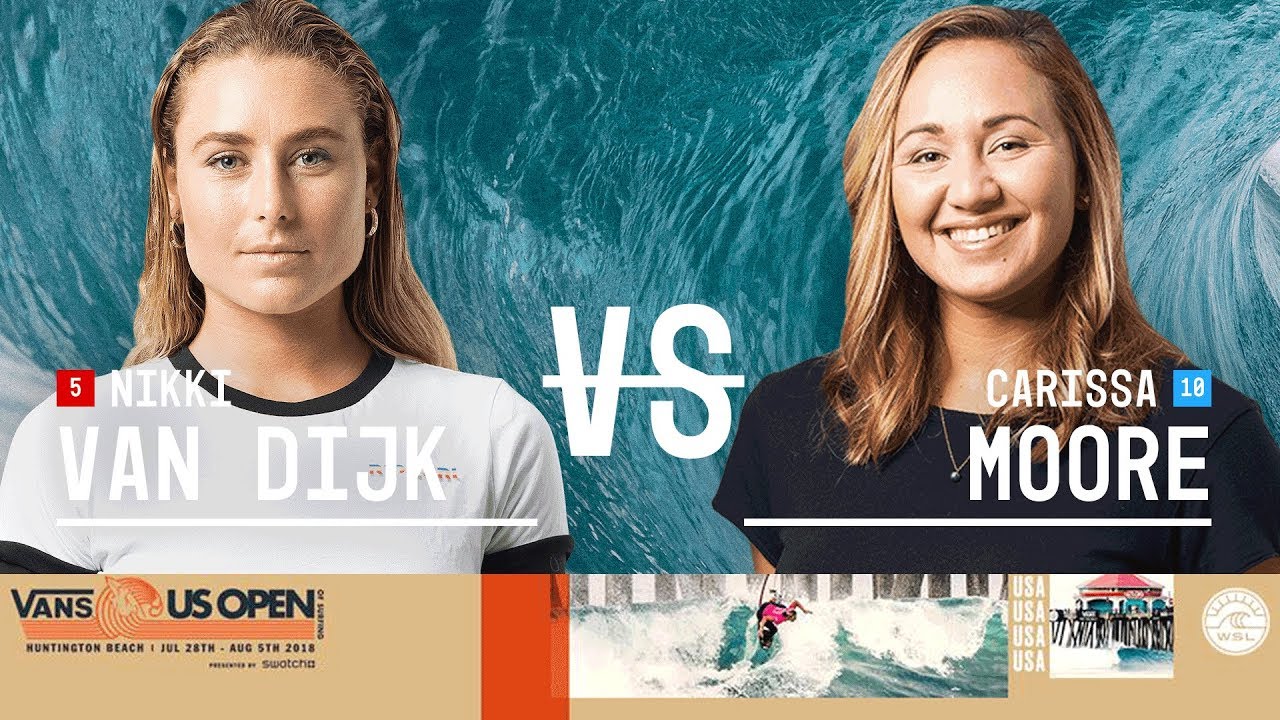 surfers security Nikki Van Dijk vs. Carissa Moore - Quarterfinals, Heat 2 - Vans US Open of Surfing - Women's CT