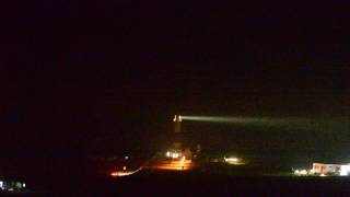 Portland Bill Lighthouse and foghorn at night