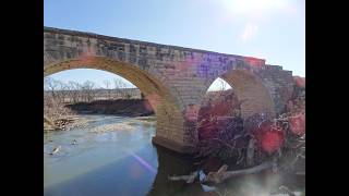 Exploring A 136 Year Old Abandoned Stone Arch Bridge- Clements Bridge