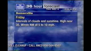 December 5, 2002 - The Weather Channel - 36 Hour Local Forecast - Central NJ