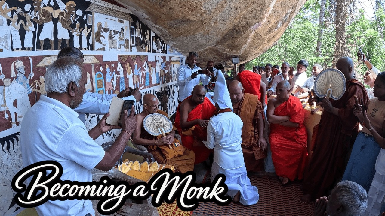 The Powerful Moment a Man Becomes a Buddhist Monk