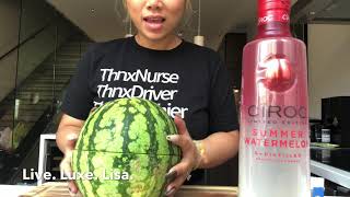 Adult Watermelon Jell-O Shots In Watermelon Rinds W Ciroc Summer Watermelon