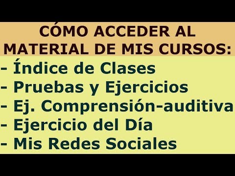 APRENDER INGLES - ALEMAN: Indice Clases Pruebas Ejercicios y Redes Sociales