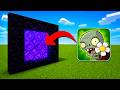 What Happens If You Enter a Plants vs Zombies Portal? 😳 #minecraft #minecraftsurvival #gaming