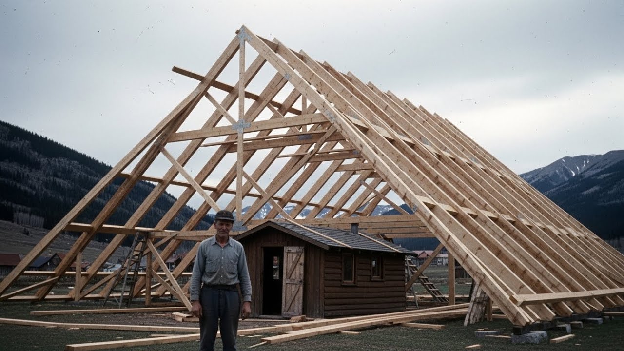 Neighbor's Laughed When He Build a Giant Roof Over His Cabin — Until The Blizzard Proved Her Right