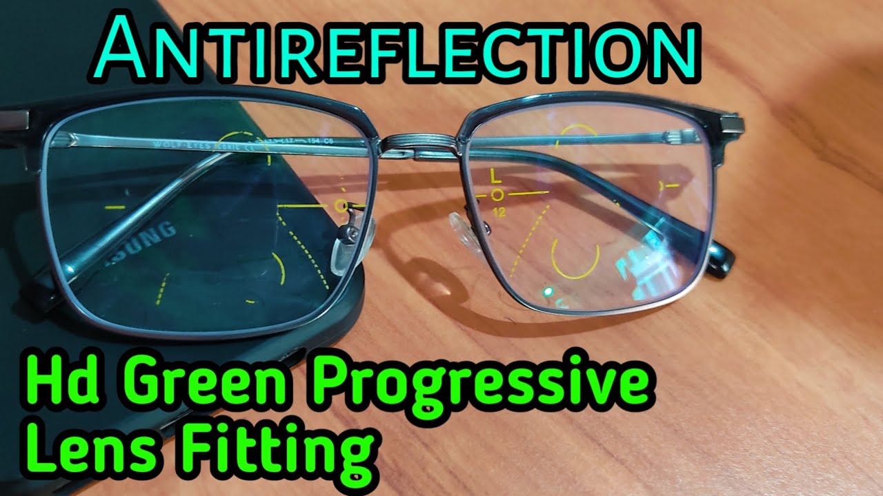 Antireflection Hd Green Progressive Lens Fitting In Metal Full Frame # ...