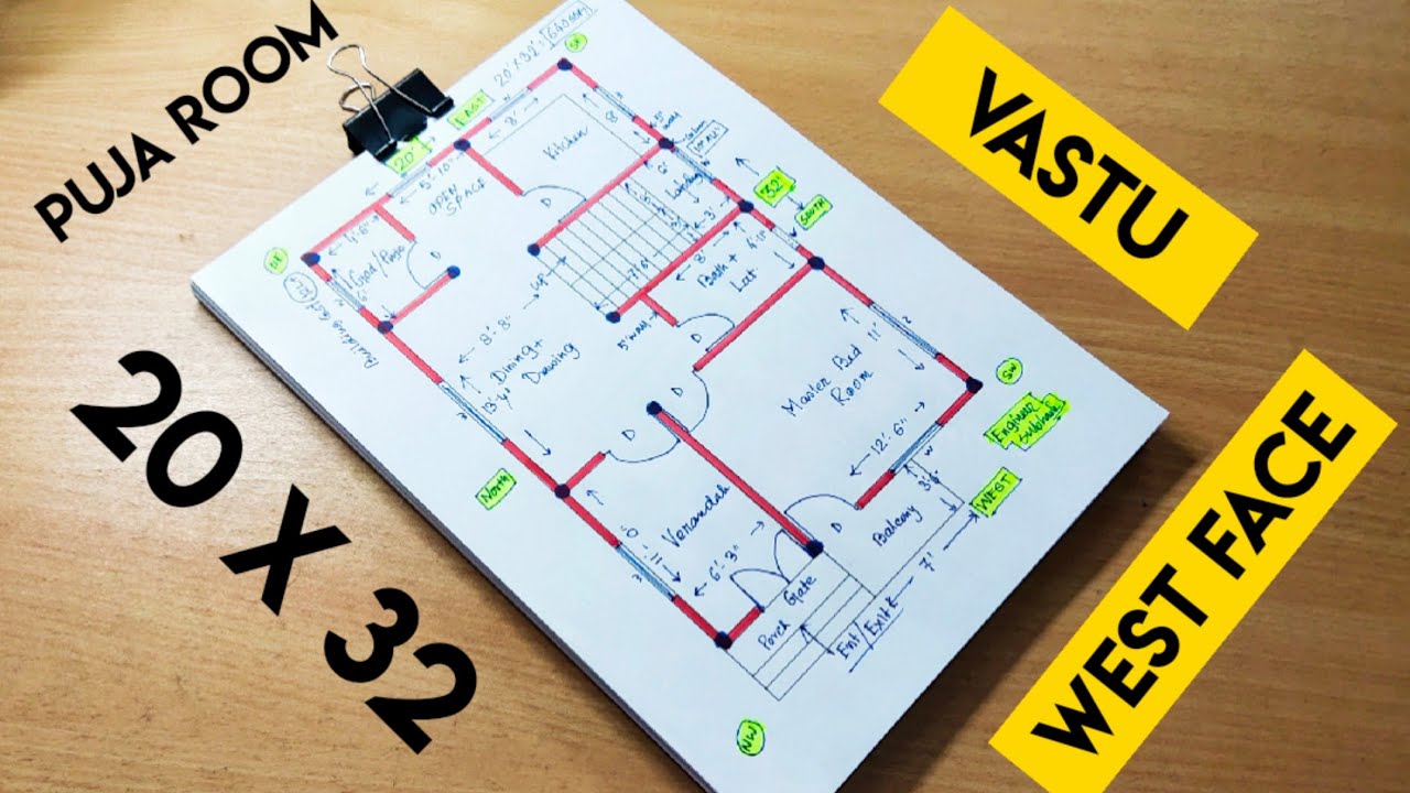 West Face X 32 House Plan Design As Per Vastu Ii X 32 Ghar Ka Naksha Ii 640 Sqft House Plan Youtube