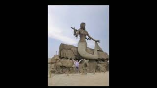 在20米高的银川美人鱼前,谁是巨人?Who is the giant?#zhangzhehan#zzh