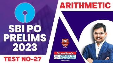 SBI PO 2023 Prelims Mock Test no-30 | Arithmetic Practice Set With Tricks & Shortcuts|Sreedhars cce