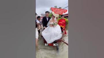 Đám cưới độc lạ mùa lũ ở thanh hóa #tintuc