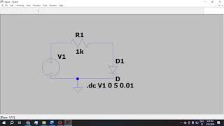 Part 4- I V characteristics of a diode using DC sweep- VLSI Lab using LTSpice