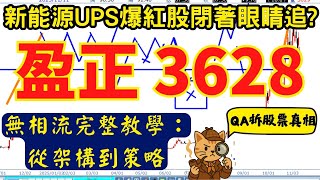 【3628 盈正】UPS爆紅股全面解析！這集手把手教你「無相流完整操作」──從大架構到小架構，看懂漲勢啟動與停損紀律｜QA拆股票真相