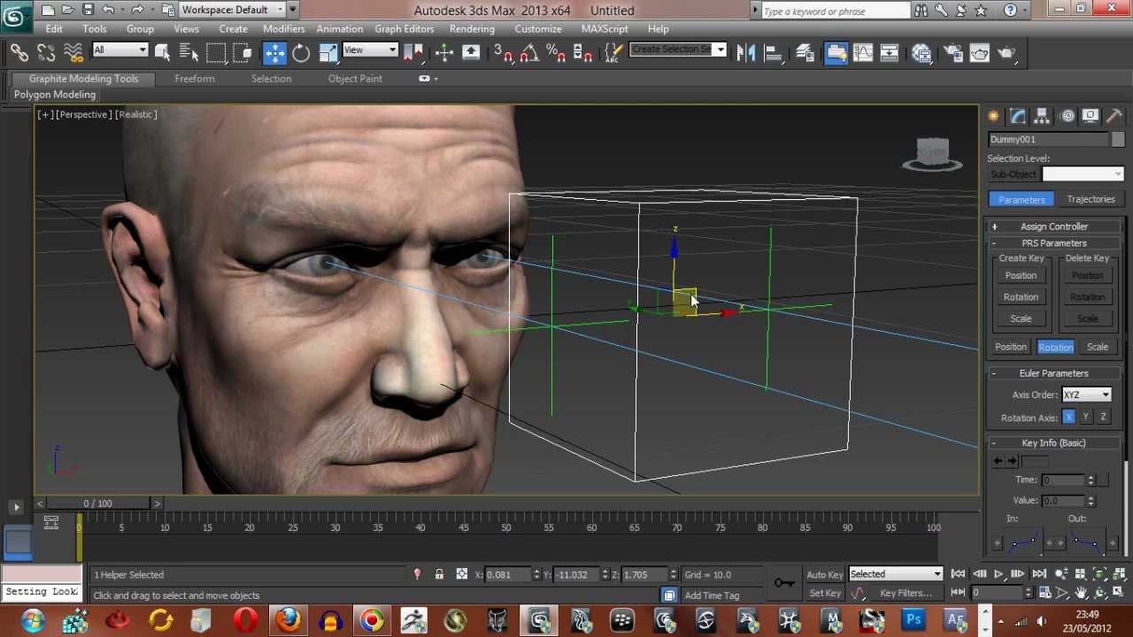 Look constraints a characters eyes 3ds - YouTube