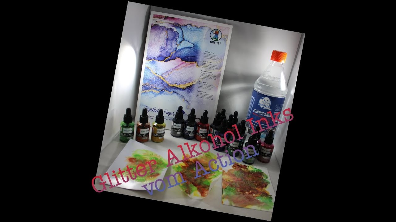 *Produkttest* Glitter Alkohol Inks vom Action YouTube