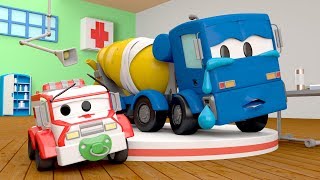 Christopher the Concrete Mixer has a problem :( - Amber the Ambulance in Car City l Cartoons