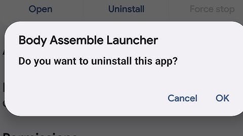 How to uninstall | delete | remove body assembly launcher