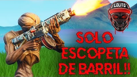 💀¡GANANDO SOLO con ESCOPETA DE BARRIL! 💀 ~ FORTNITE