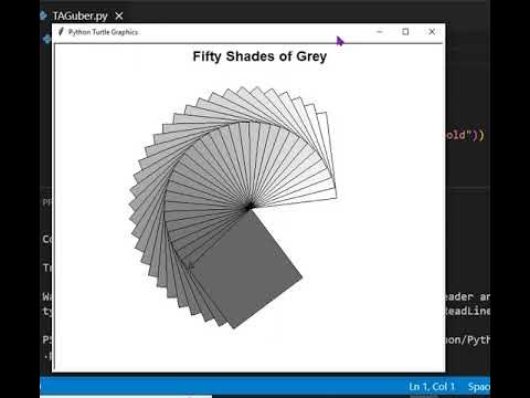 Fifty Shades of grey in python turtle | coding - YouTube