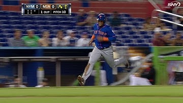 NYM@MIA: Wright opens the scoring with an RBI single