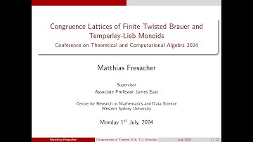 (10min B&TL) Congruence Lattices of Finite Twisted Brauer & Temperley-Lieb Monoids-MatthiasFresacher