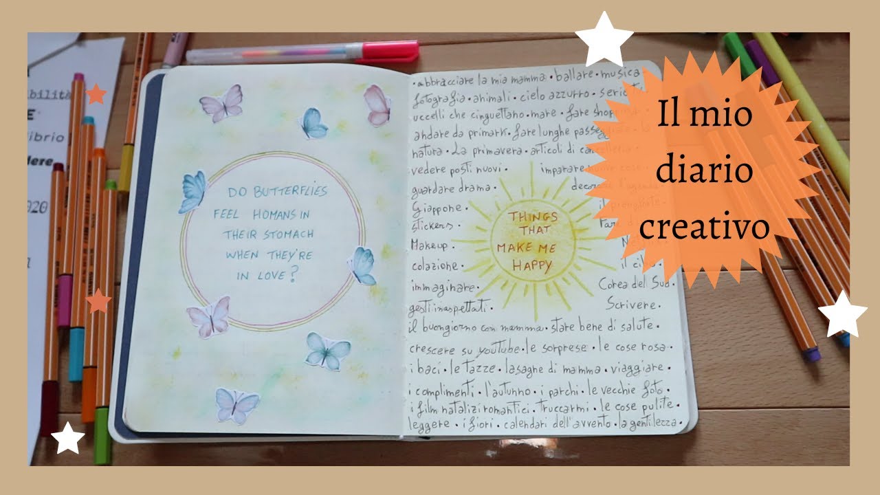 Il mio diario creativo #2 | Bullet Journal | Diary Writing - YouTube