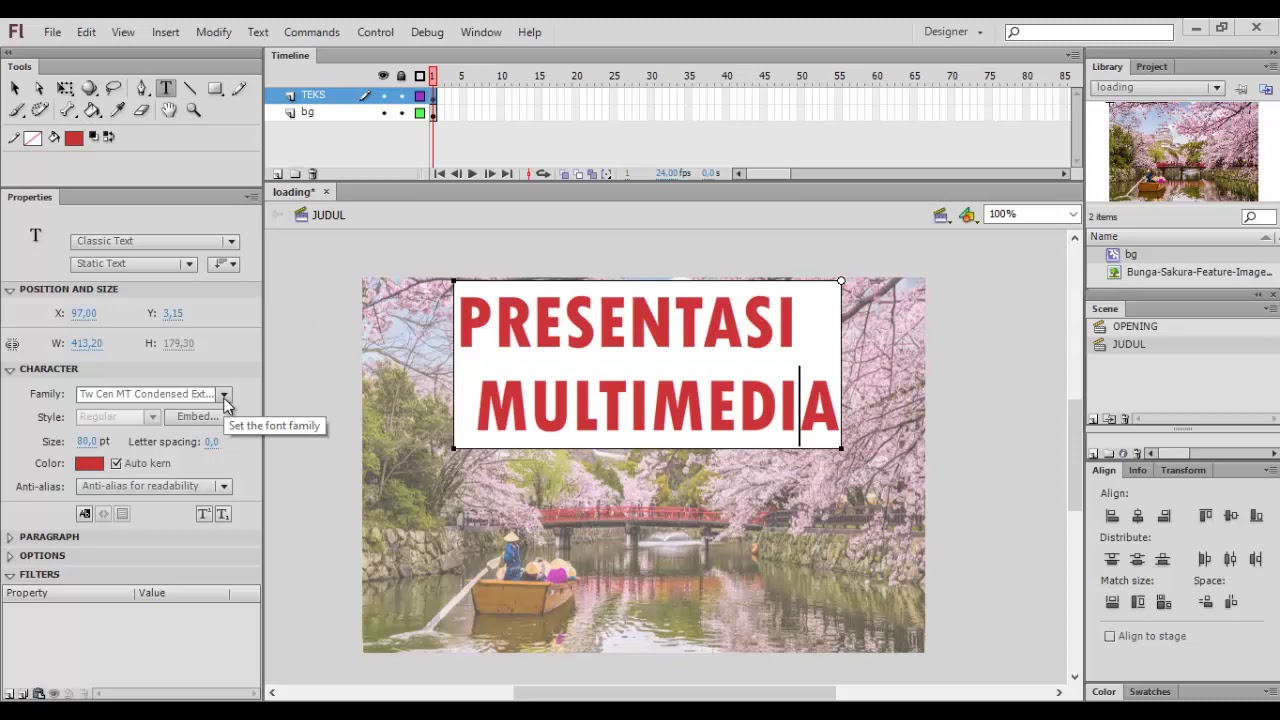 Tutorial membuat loading screen sederhana menggunakan ADOBE FLASH ...