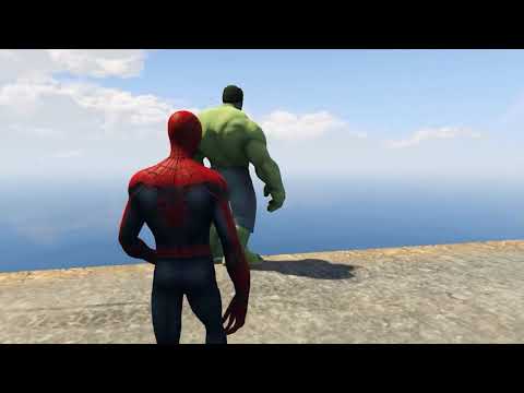 GTA 5 Water Ragdolls Spiderman vs HULK Compilation (Euphoria Physics)