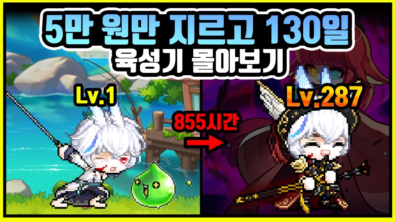 메이플 챌린저스 월드 육성 몰아보기 [5만 원 지르고 카링까지] - 렌 편