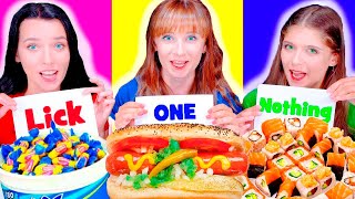ASMR One Bite VS Lick Or Nothing Eating #mukbang