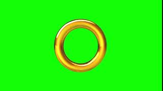 Sonic Ring Rotation Green Screen