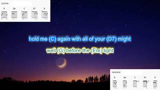Video thumbnail of "In The Still of the Night by The Five Satins play along with scrolling guitar chords and lyrics"