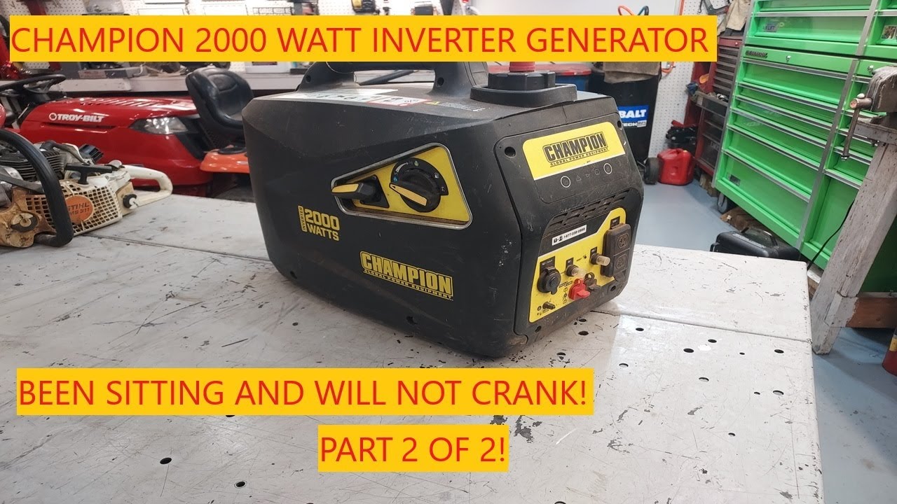 Champion 2000 Watt Inverter Generator | Been Sitting And Won't Crank