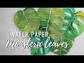 How to Paint Monstera Leaves on edible wafer paper and make it flexible | Tutorial | Anna Astashkina