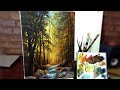 #43 ЛЕСНОЙ РУЧЕЙ. Как нарисовать лесной пейзаж маслом | How to Paint FOREST LANDSCAPE. Oil Painting