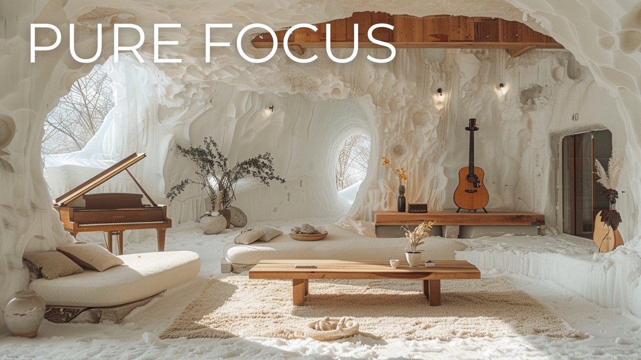 Modern Igloo Zen ❄️ Minimal Lofi Ambient | Calm Piano & Guitar for Focus