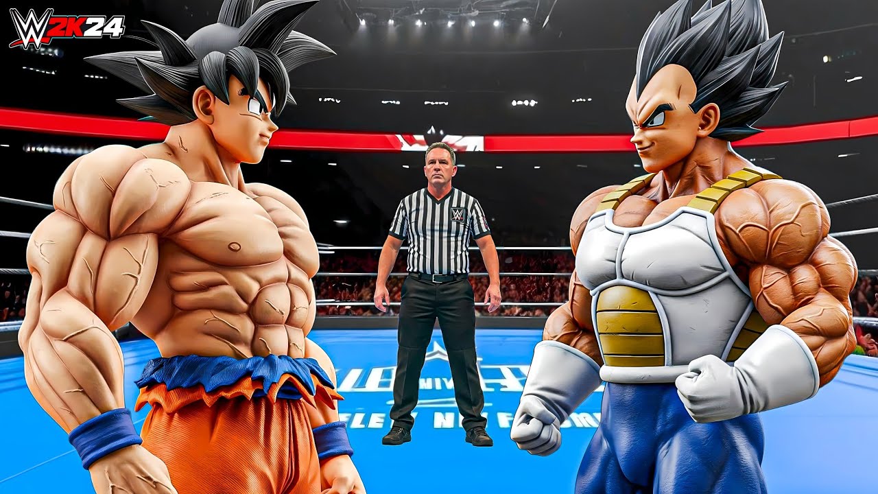 WWE 2K24 - GOKU VS VEGETA | PS5 Gameplay 