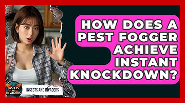 How Does A Pest Fogger Achieve Instant Knockdown? - Insects and Invaders