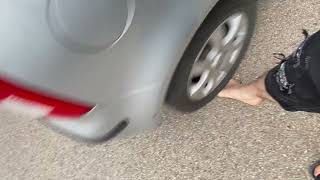 No Shoe No Flip Flops Feet Run Over