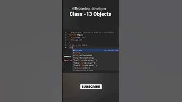 Class -13 | Create Objects Using Constructor Function #constructor #function #javascript