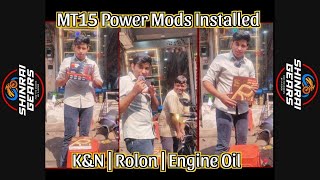 MT15 Maintenance & Performance Mods — Engine Oil + K&N + Rolon Sprocket | Shinrai Gears Delhi